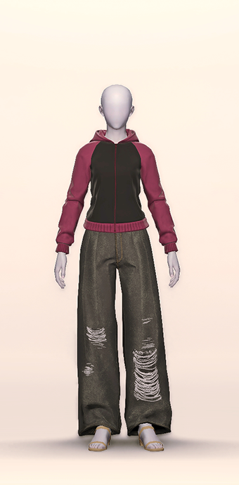 Form-fitting Succubus Hooded image