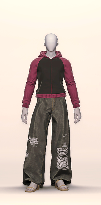 Form-fitting Succubus Hooded image