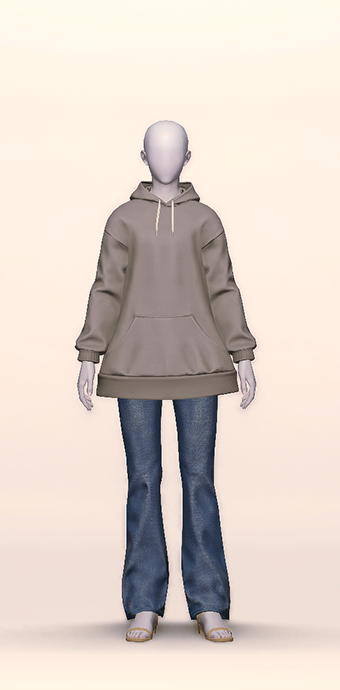 Oversized Plain Hooded image
