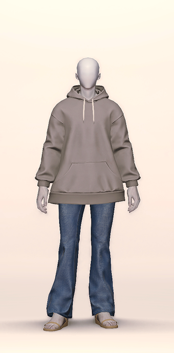 Oversized Plain Hooded image