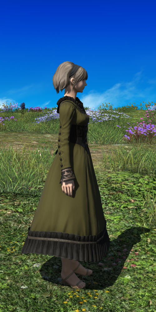 Thavnairian Wool Autumn Dress Set Eorzea Collection