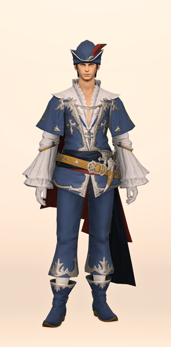 VAULTROOM FF14 GILGAMESH TEE / BLUE GRAY
